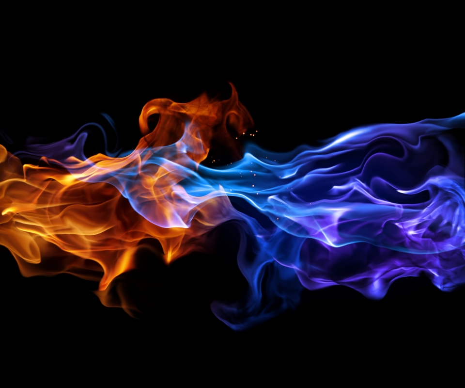 blue fire wallpaper. Red and Blue Fire